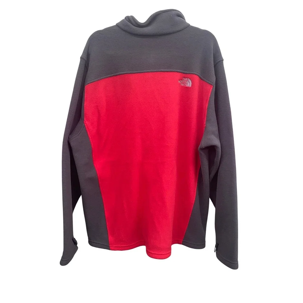 The North Face Mens RDT 300 Fleece Jacket Red Grey XL A0FC65J FlashDry NWT
